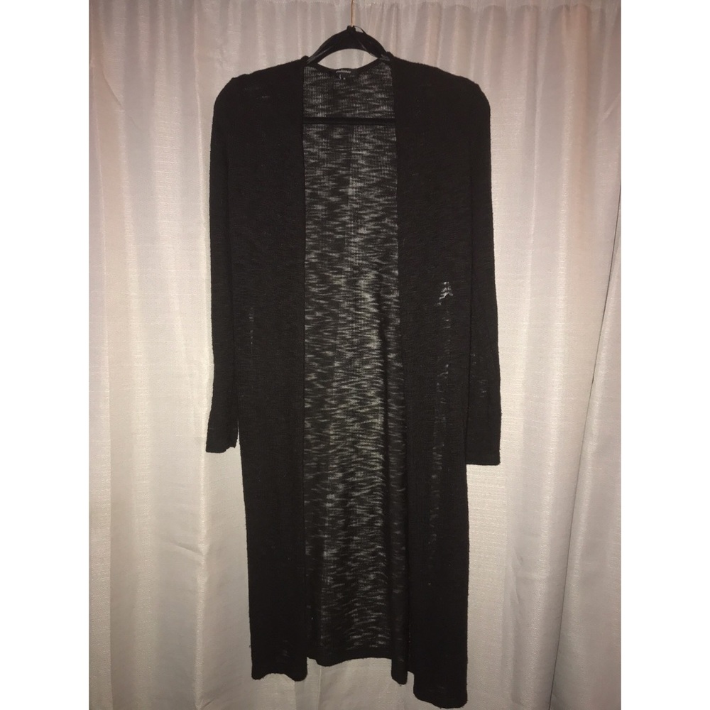 Long black cardigan
